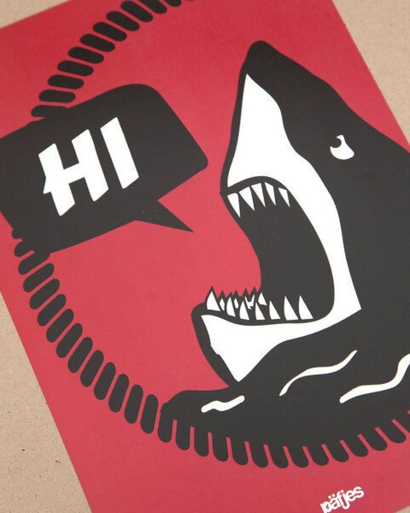 päfjes Hi Hai Haidrun - Poster A4 - Rot – Ansicht 2
