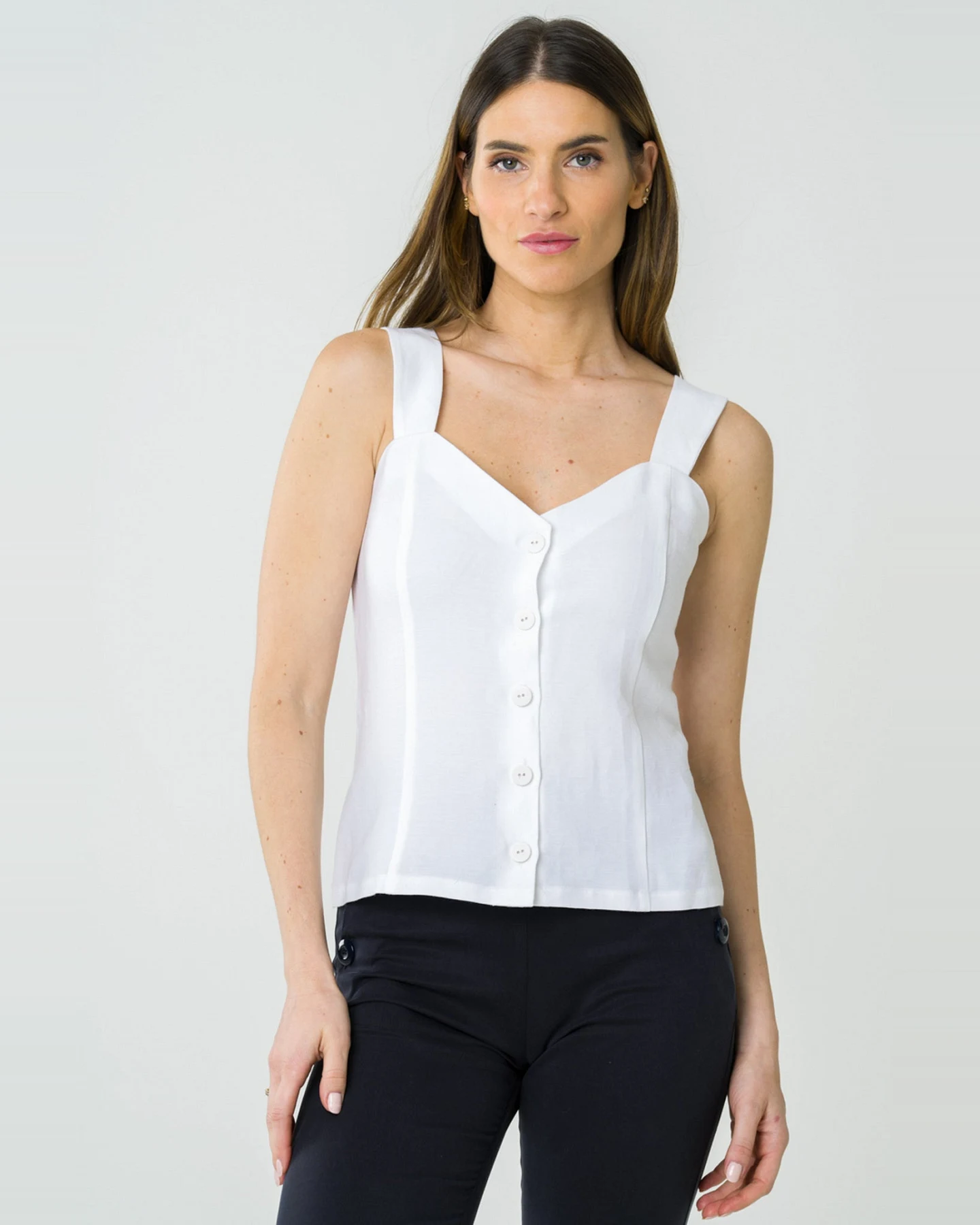 Avani Damen vegan Top Anemone Weiß – Ansicht 2