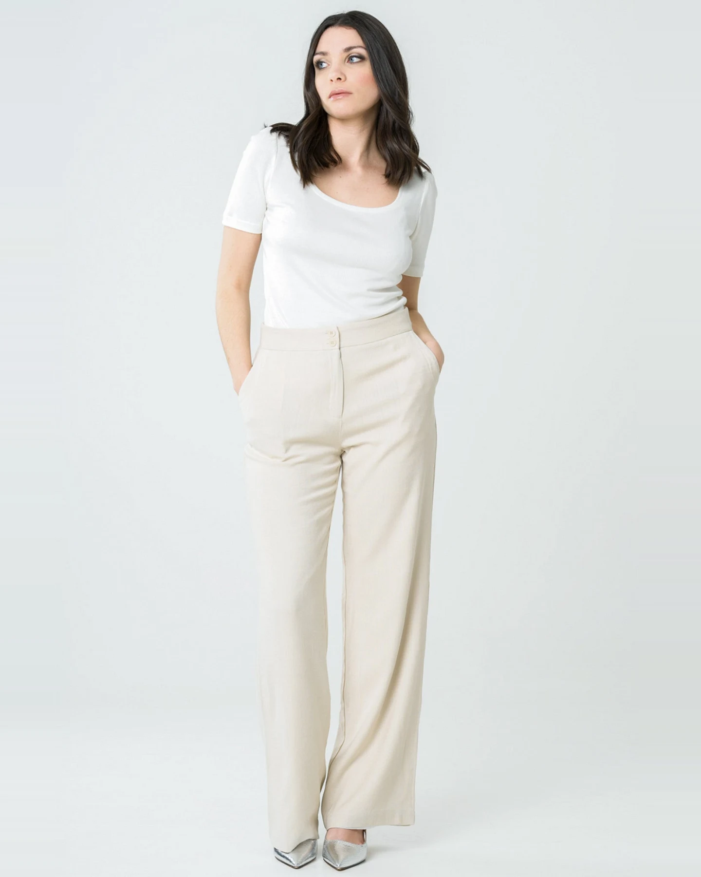 Avani Damen vegan Hose Laurier Beige – Ansicht 2