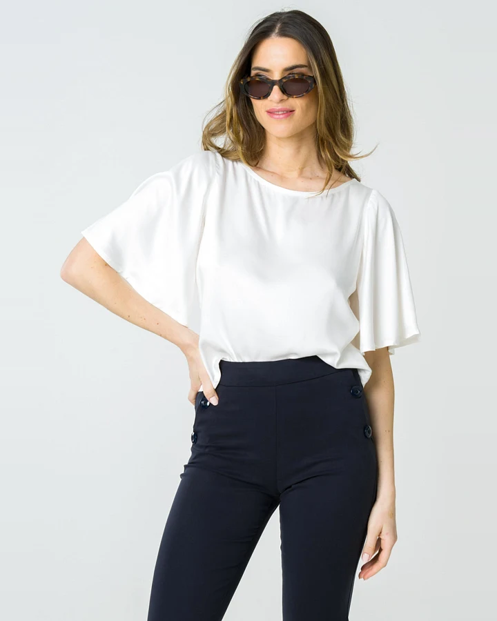 Avani Damen vegan Top Violett Weiß