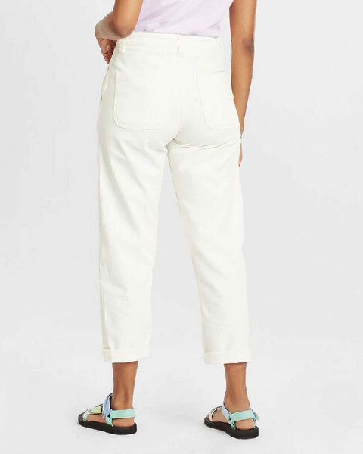 KnowledgeCotton Apparel Cropped Mom Jeans - CALLA - aus Biobaumwolle – Ansicht 2