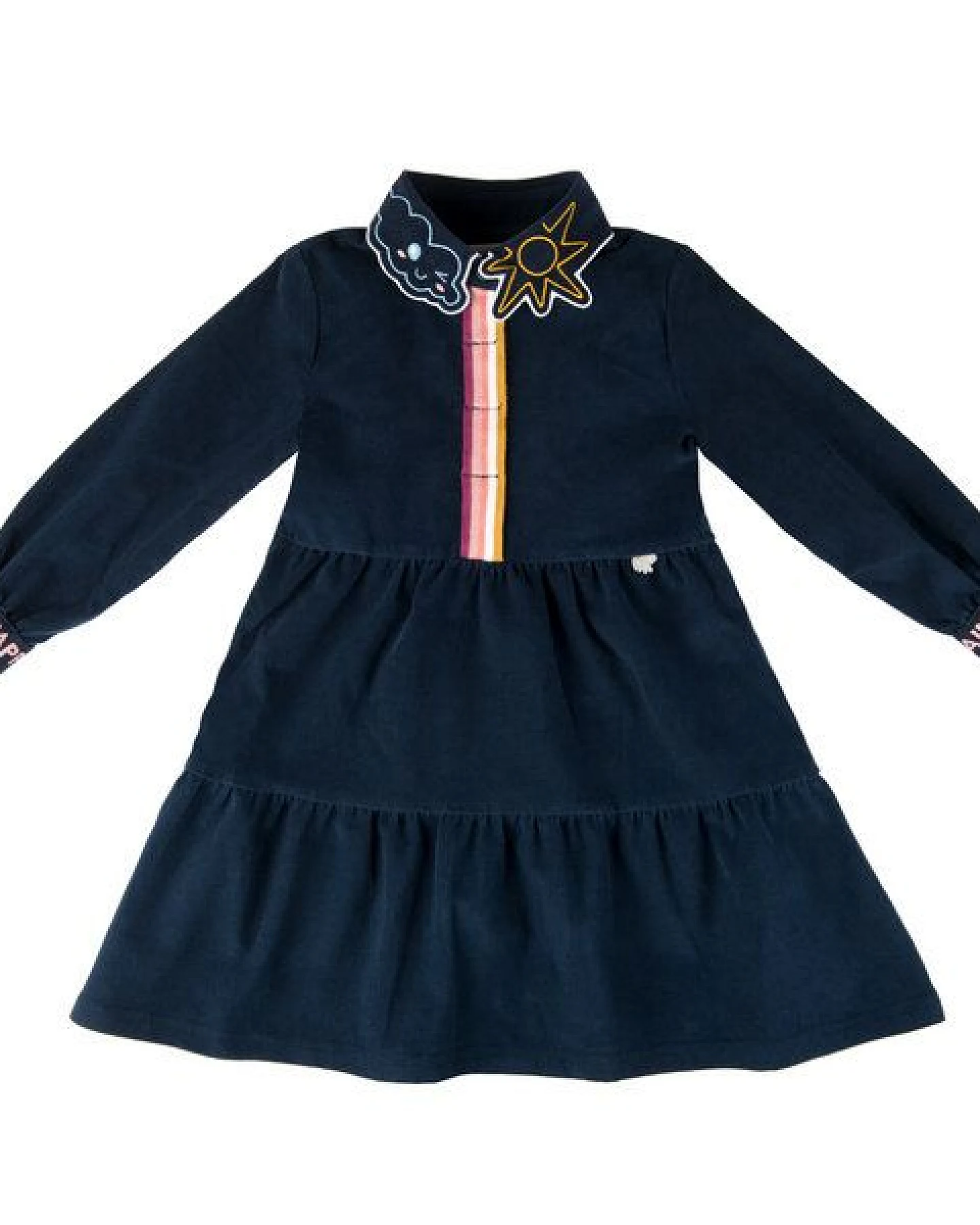 Marraine Kids Cordkleid "Sunshine" mit besticktem Kragen – Ansicht 2