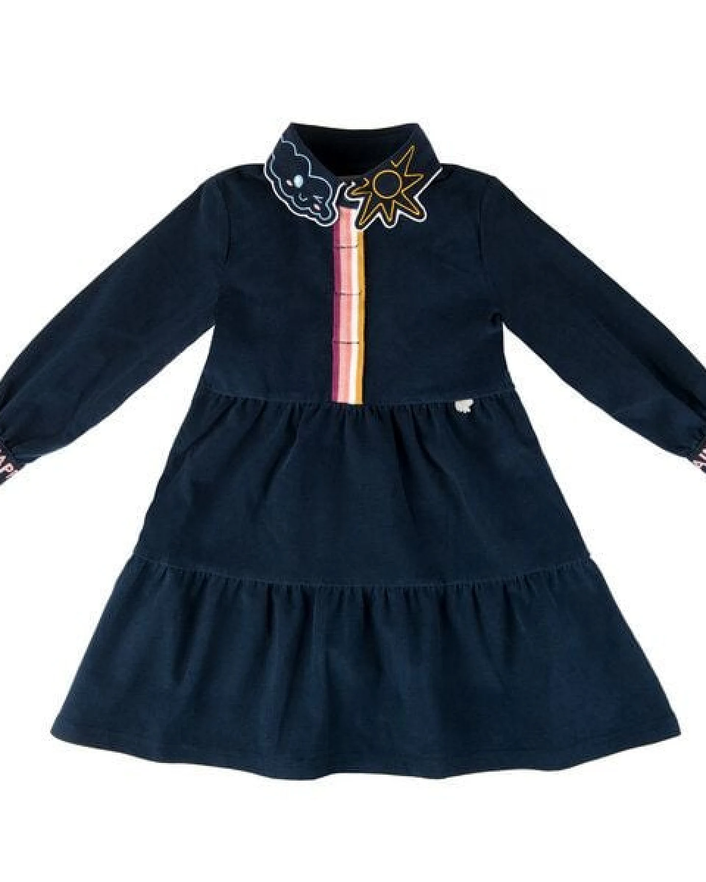 Marraine Kids Cordkleid "Sunshine" mit besticktem Kragen – Ansicht 2