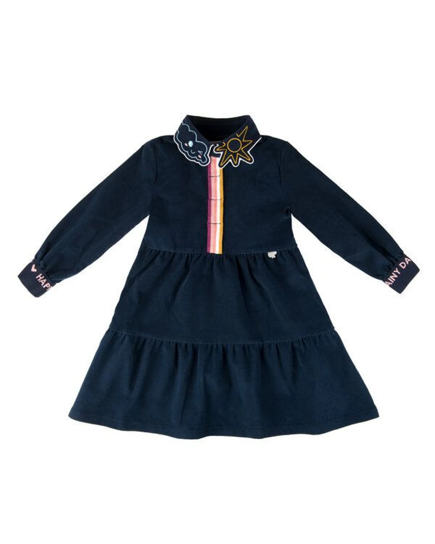 Marraine Kids Cordkleid "Sunshine" mit besticktem Kragen – Ansicht 2