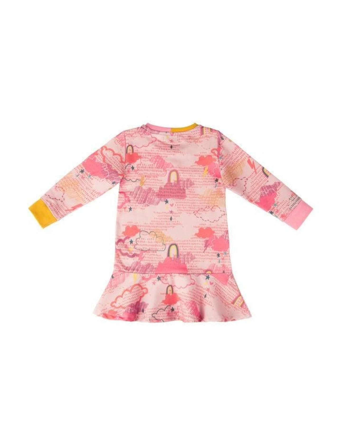 Marraine Kids Sweatkleid mit Alloverdruck Rainbowstar – Ansicht 2