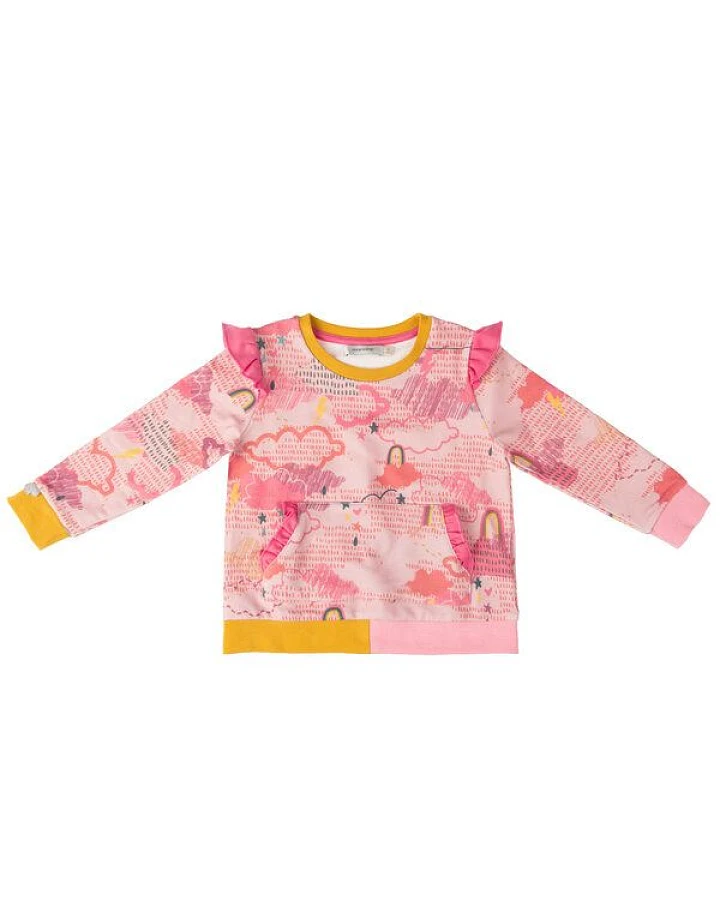 Marraine Kids Sweatshirt mit Rüschen "Rainbow Star"