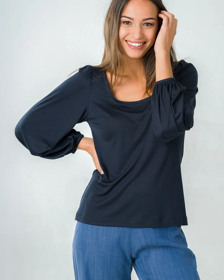Avani Damen vegan Oberteil Kalmia Navy