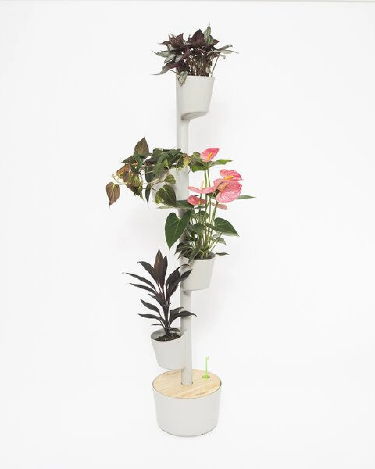 CitySens vertikaler Blumentopf mit automatischer Bewässerung; 4 Blumentöpfe – Ansicht 2