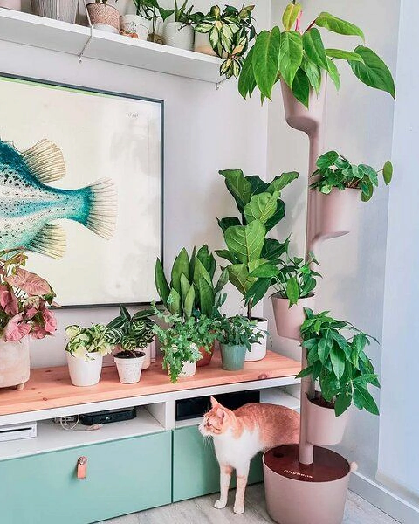 CitySens vertikaler Blumentopf mit automatischer Bewässerung; 4 Blumentöpfe – Ansicht 2