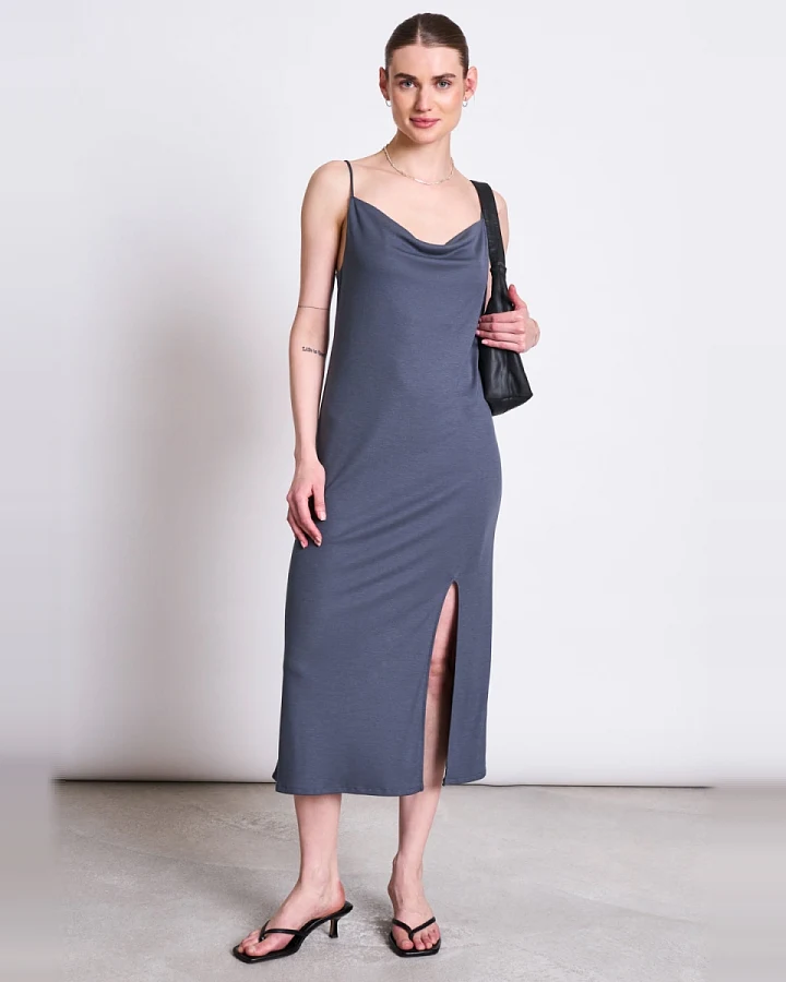 JAN 'N JUNE Damen vegan Midikleid Helen Turbulence