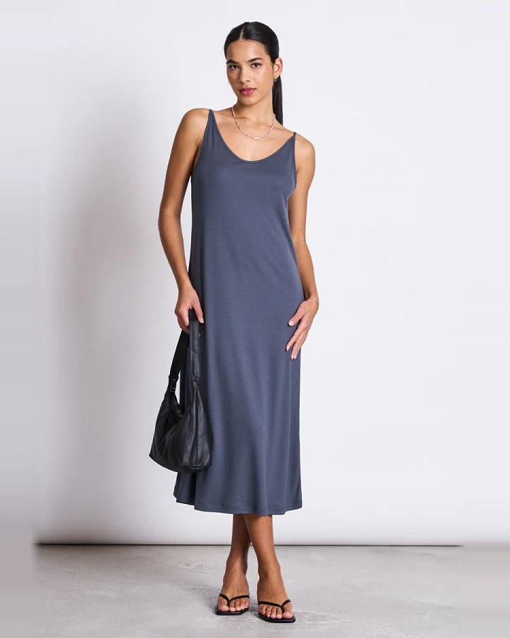 JAN 'N JUNE Damen vegan Midikleid Triangle Turbulence