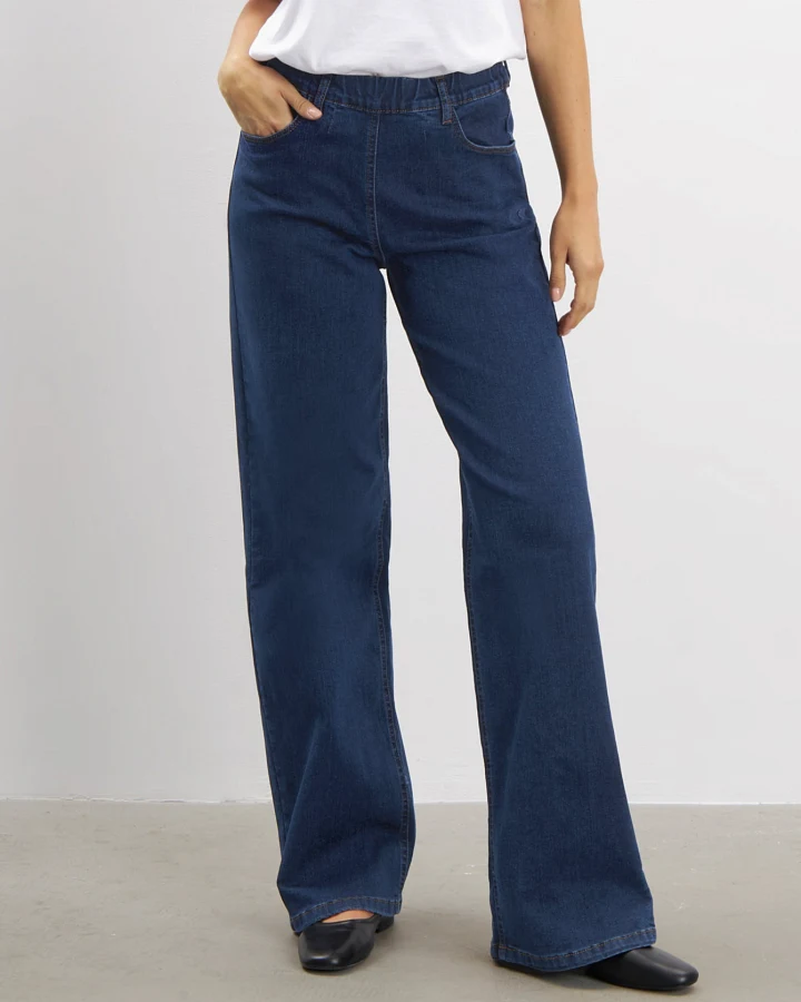LAURIE Damen vegan Jeans Donna Loose Ll Dunkelblau Denim