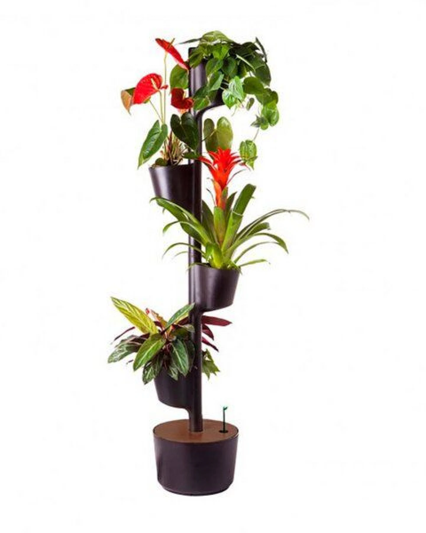 CitySens Vertikaler Blumentopf mit Wifi-Selbstbewässerung; 4 Blumentöpfe – Ansicht 4
