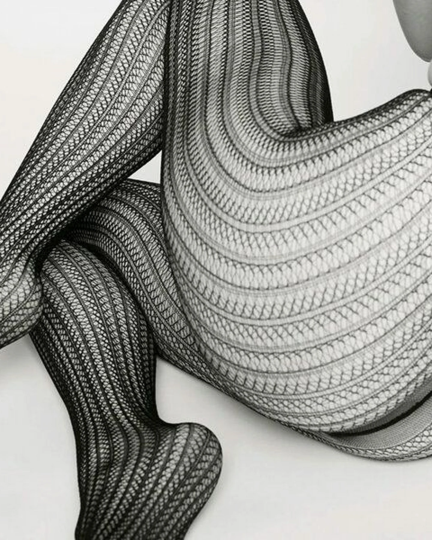 Swedish Stockings Netzstrumpfhose Selma schwarz aus Recycling-Material – Ansicht 2