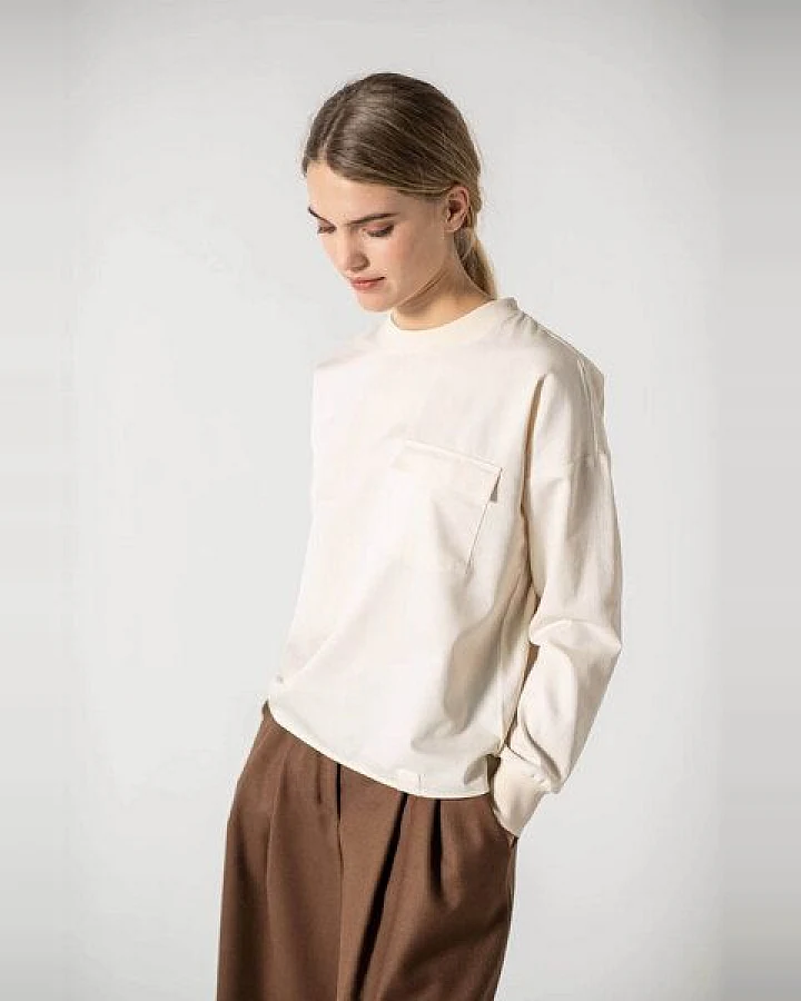 Grenzgang Damen Bluse CLARISSA aus Biobaumwolle -Satin (kbA)