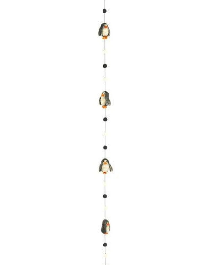 short'n'pietz Langes Mobile mit Pinguinen, handgefilzt