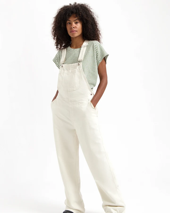 Kuyichi Damen vegan Latzhose Polly Naturweiß