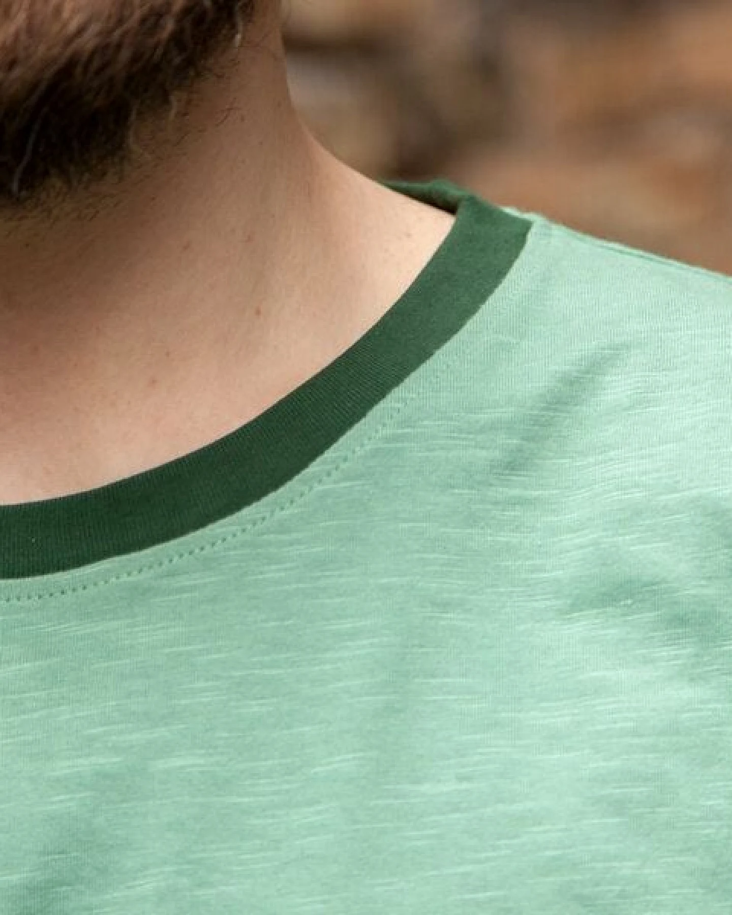 päfjes Basic Ringer Unisex T-Shirt - Fair gehandelt aus Baumwolle Slub - Bio – Ansicht 4