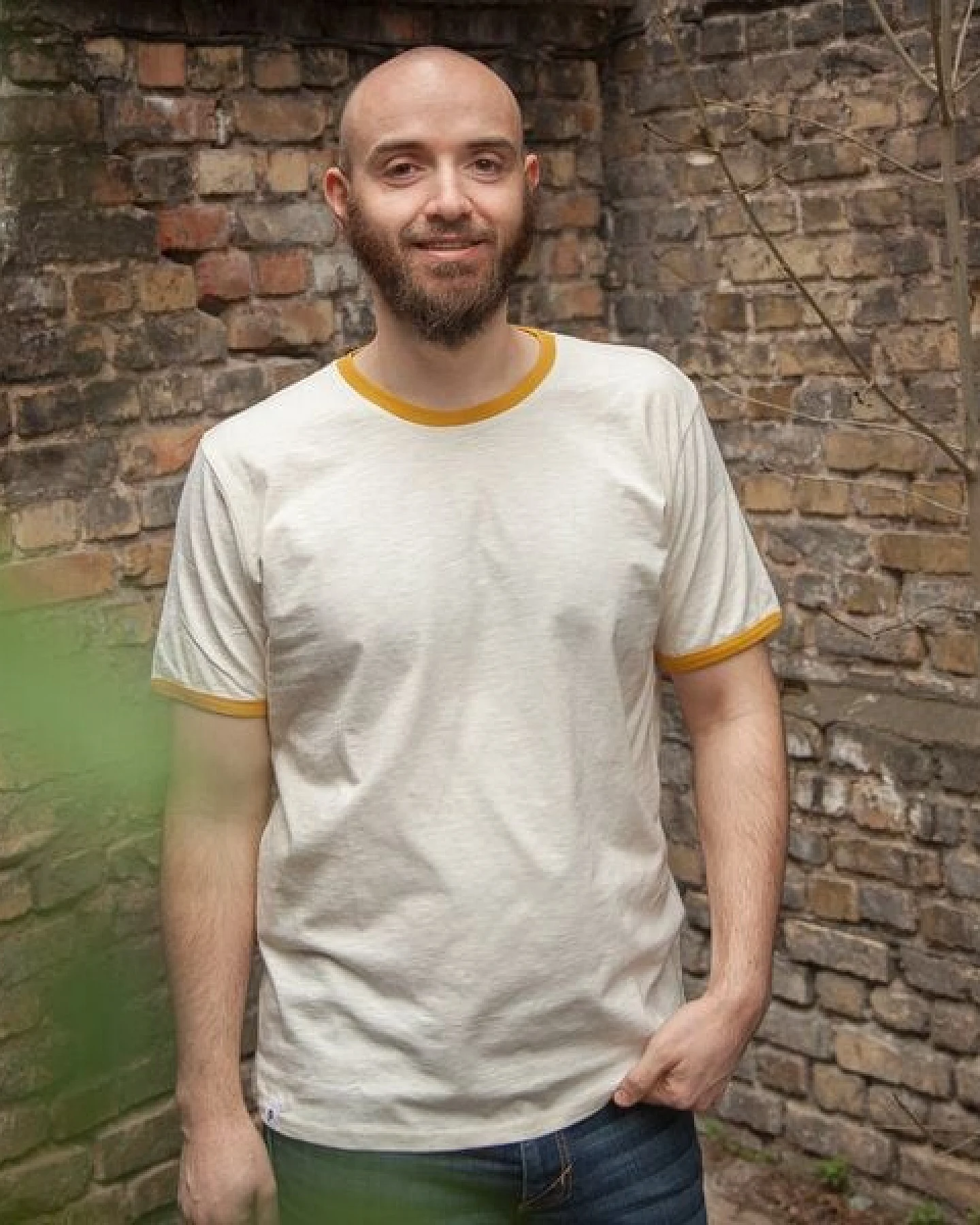 päfjes Basic Ringer Unisex T-Shirt - Fair gehandelt aus Baumwolle Slub - Bio – Ansicht 3