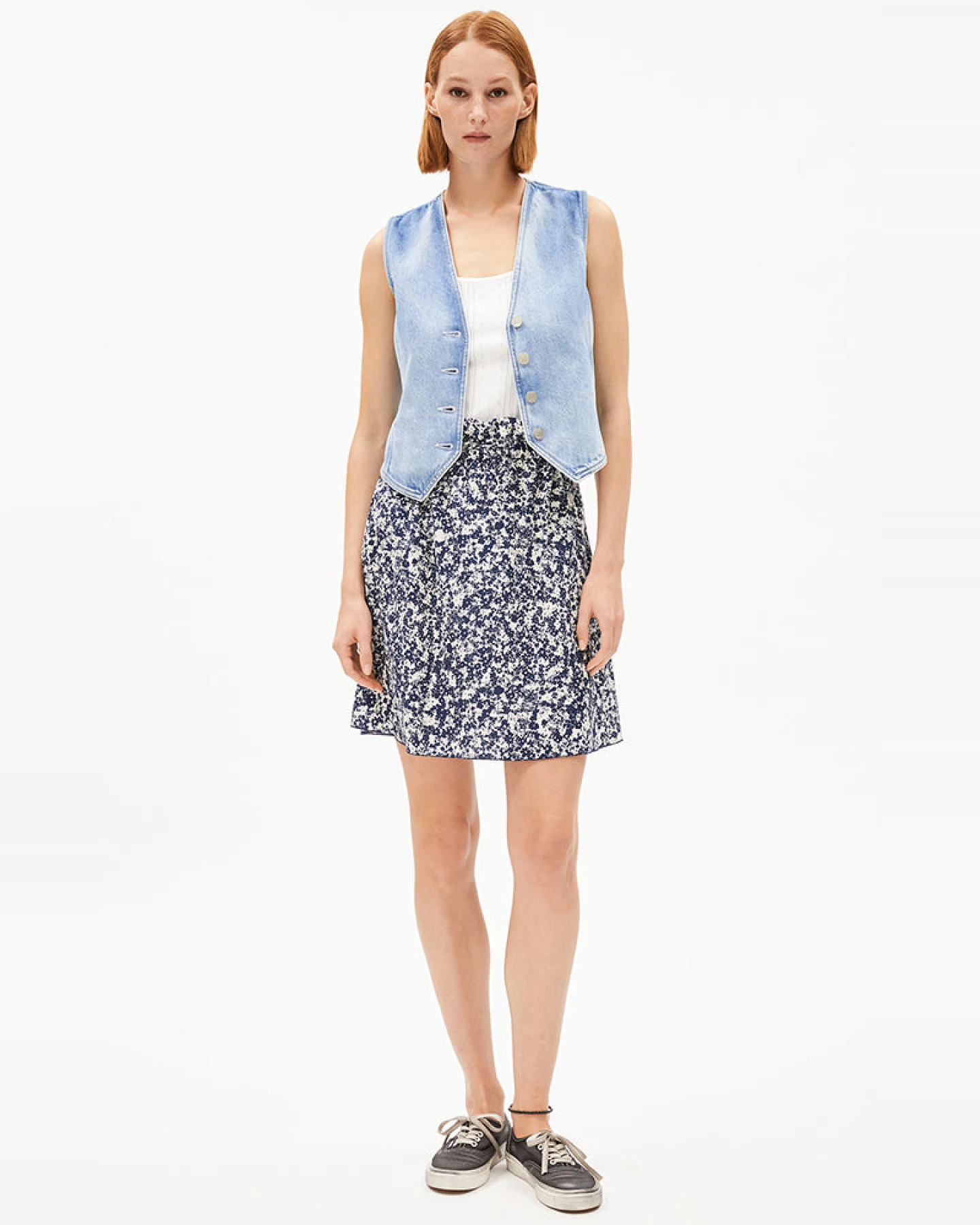 ARMEDANGELS Damen vegan Weste Sineriaa Atlas Blau – Ansicht 2