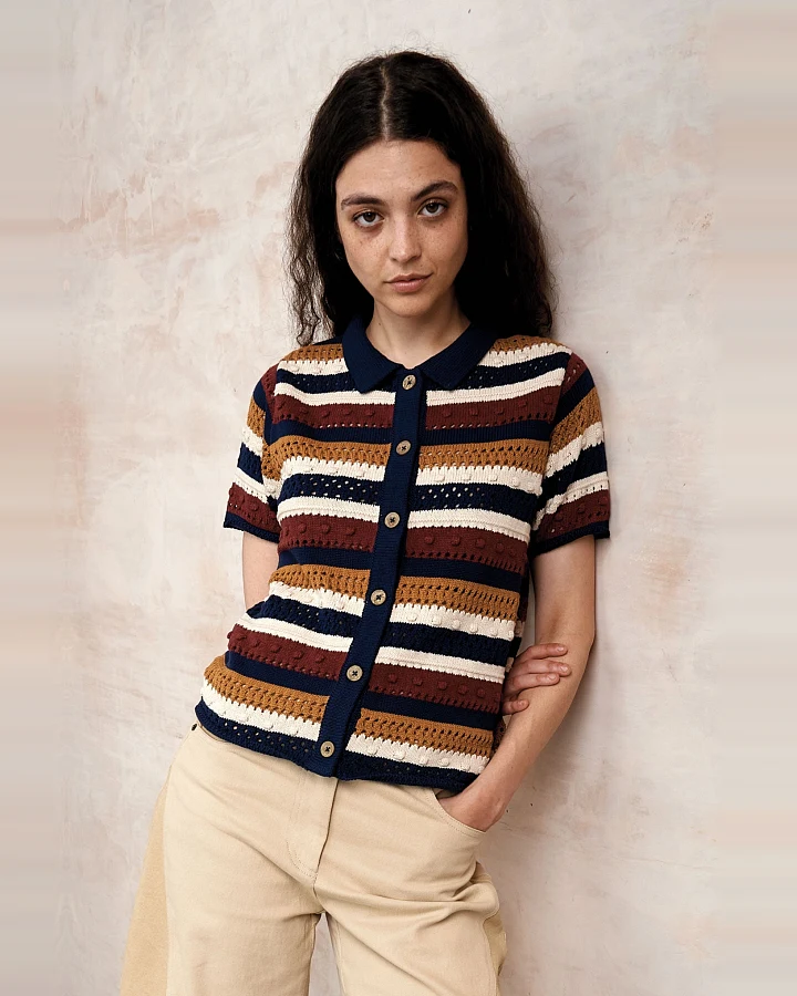 KOMODO Damen vegan Strickjacke Clara Multicolor