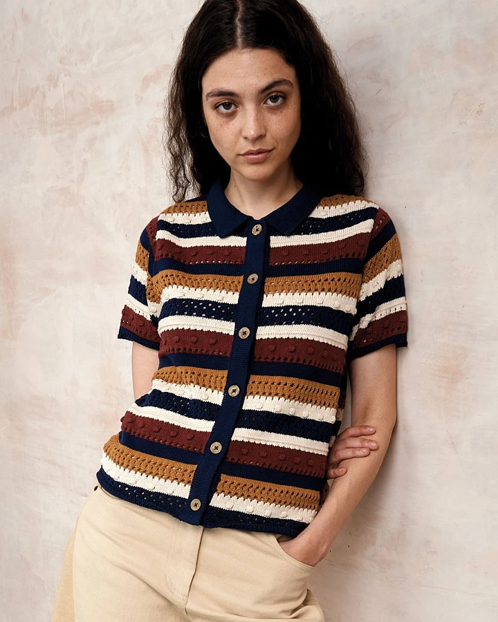 KOMODO Damen vegan Strickjacke Clara Multicolor