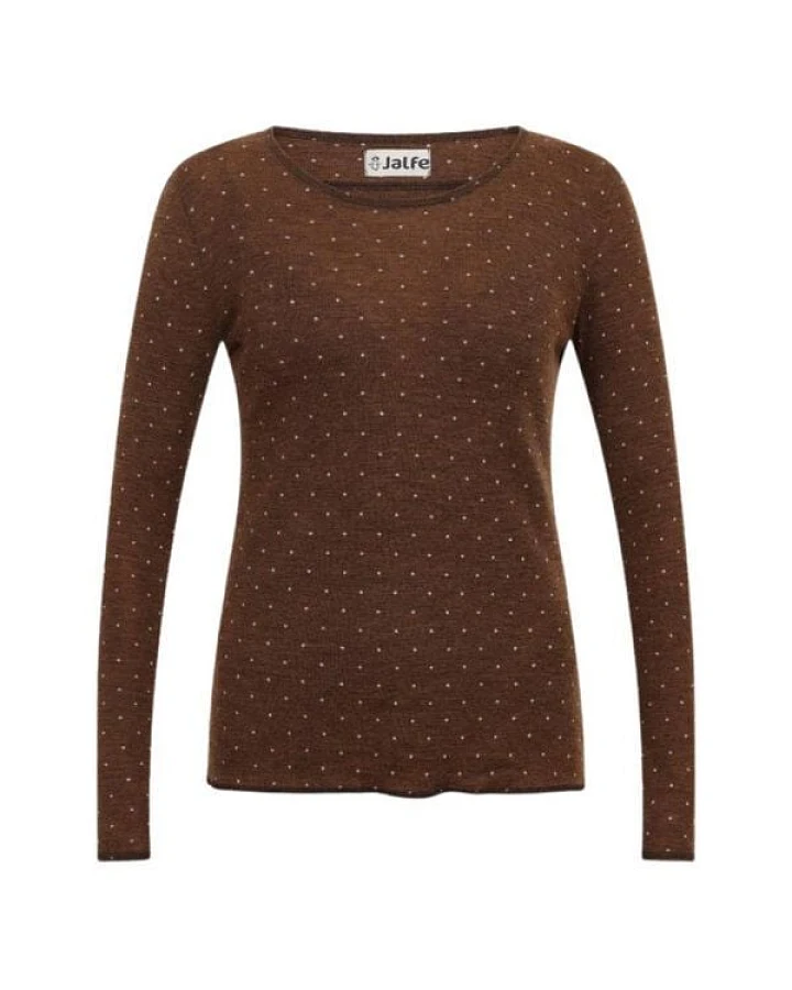 Jalfe Longsleeve Wolle Punkte melange