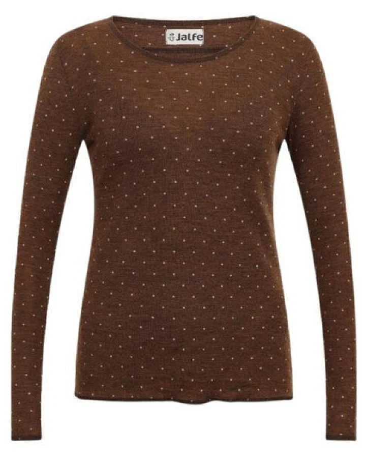 Jalfe Longsleeve Wolle Punkte melange