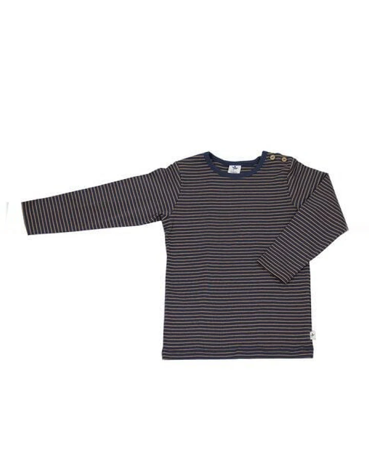 Leela Cotton Baby und Kinder Langarm-Shirt geringelt reine Bio-Baumwolle