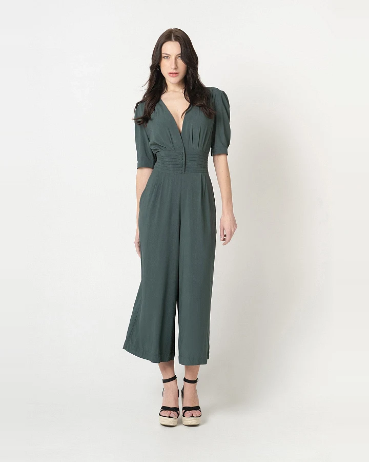 LOVJOI Damen vegan Jumpsuit Quendoline Mear Grün
