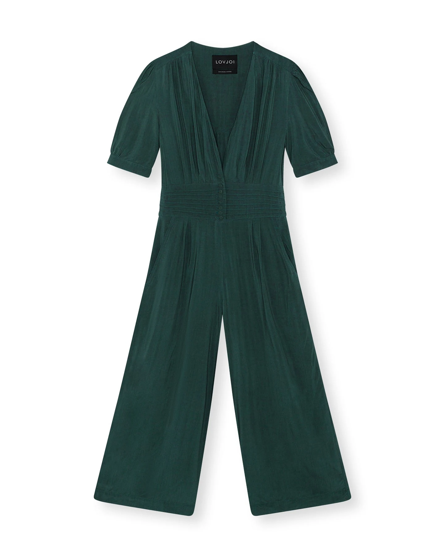 LOVJOI Damen vegan Jumpsuit Quendoline Mear Grün – Ansicht 2