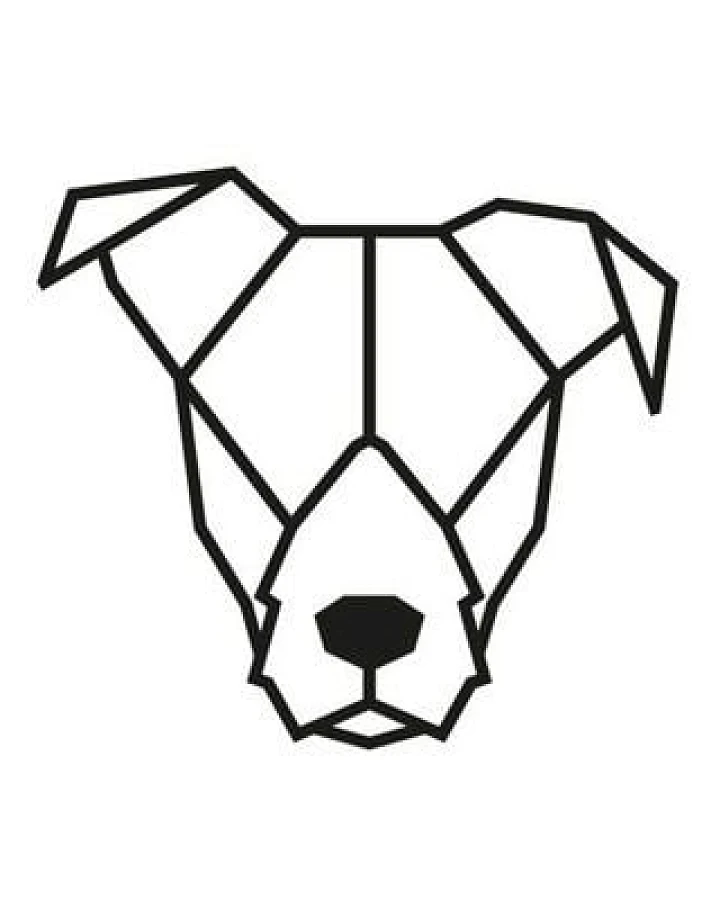 BeWooden Wanddekoration aus Holz - Hund - Doggie Silhouette