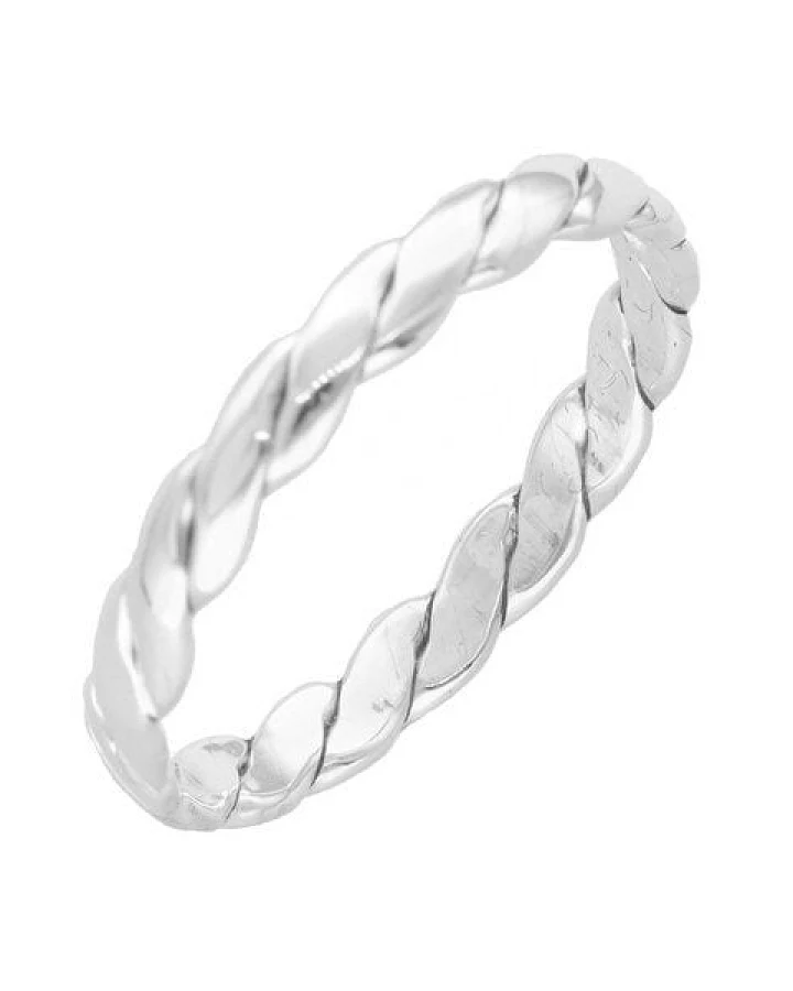 pakilia Silber Ring geflochten gedreht Fair-Trade und handmade
