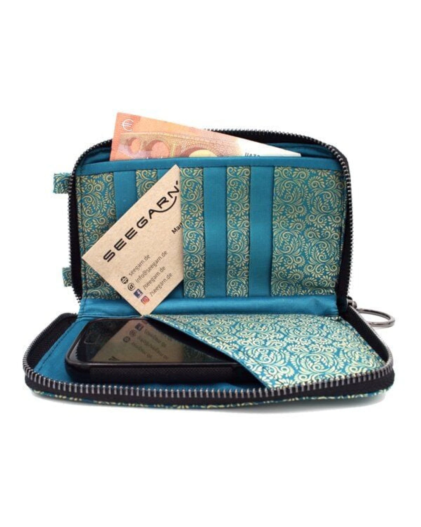 Seegarn-Täschle / 2in1 Handy-Tasche und Geldbeutel (MB24) – Ansicht 4