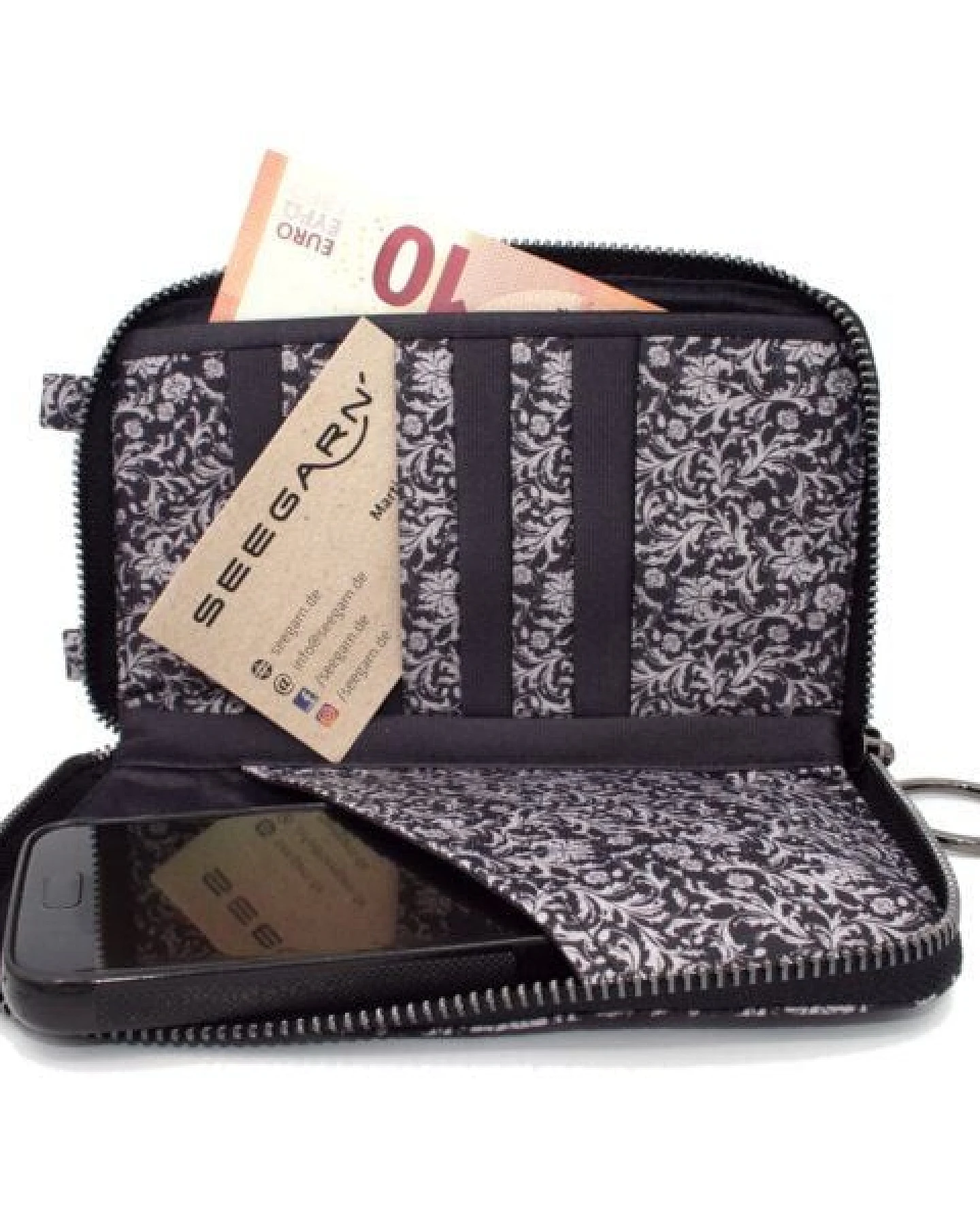 Seegarn-Täschle / 2in1 Handy-Tasche und Geldbeutel (M23) – Ansicht 4