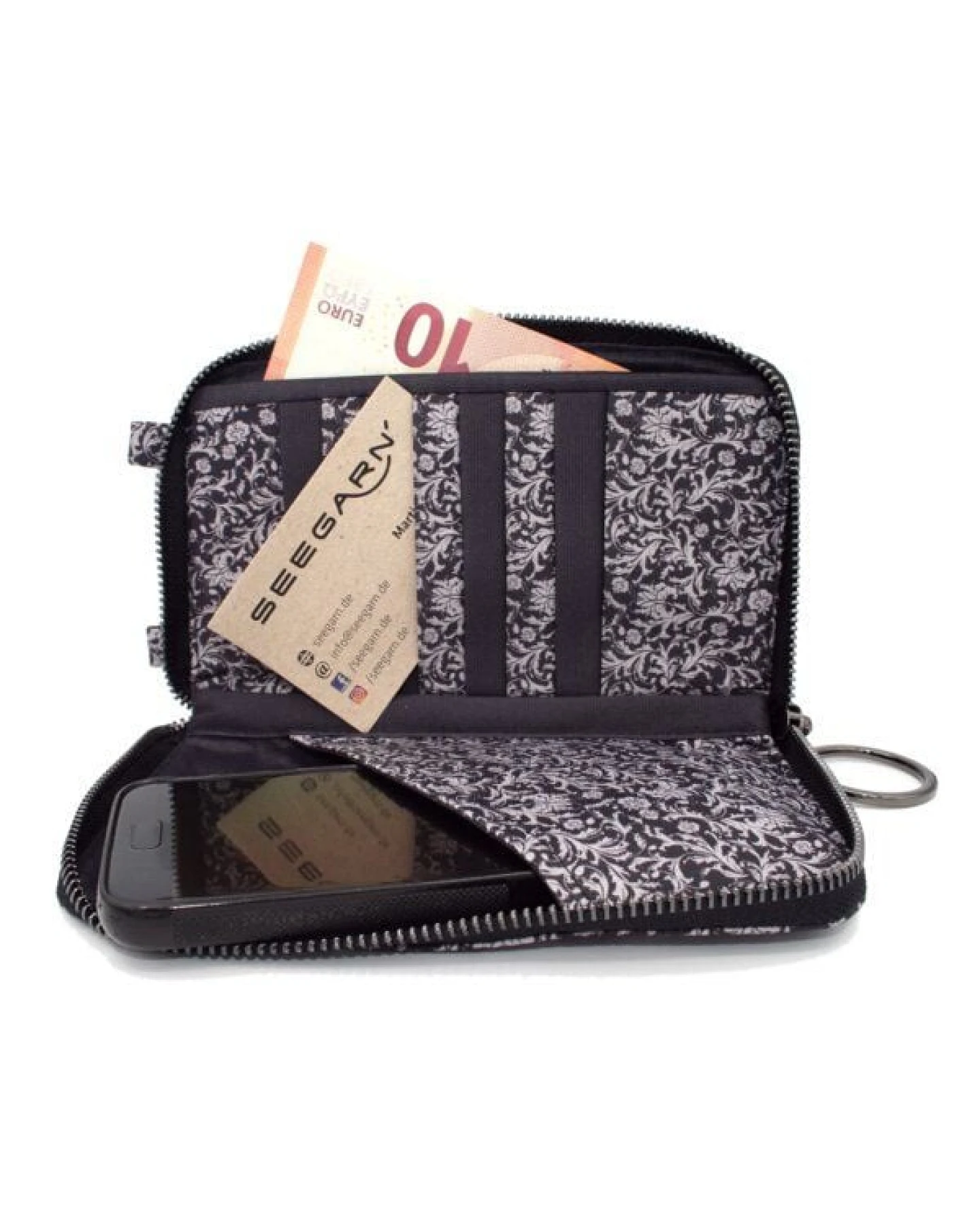 Seegarn-Täschle / 2in1 Handy-Tasche und Geldbeutel (M23) – Ansicht 4
