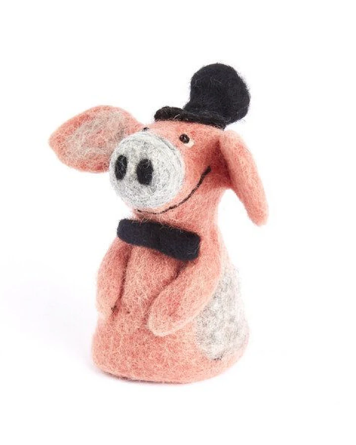 short'n'pietz Schwein Bräutigam als Filz Eierwärmer
