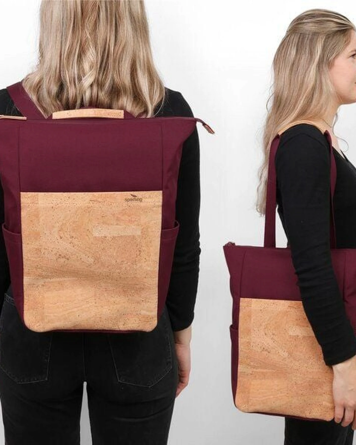 Sperling 2-in-1 Rucksack "Triple" aus recyceltem PET & Kork – Ansicht 4