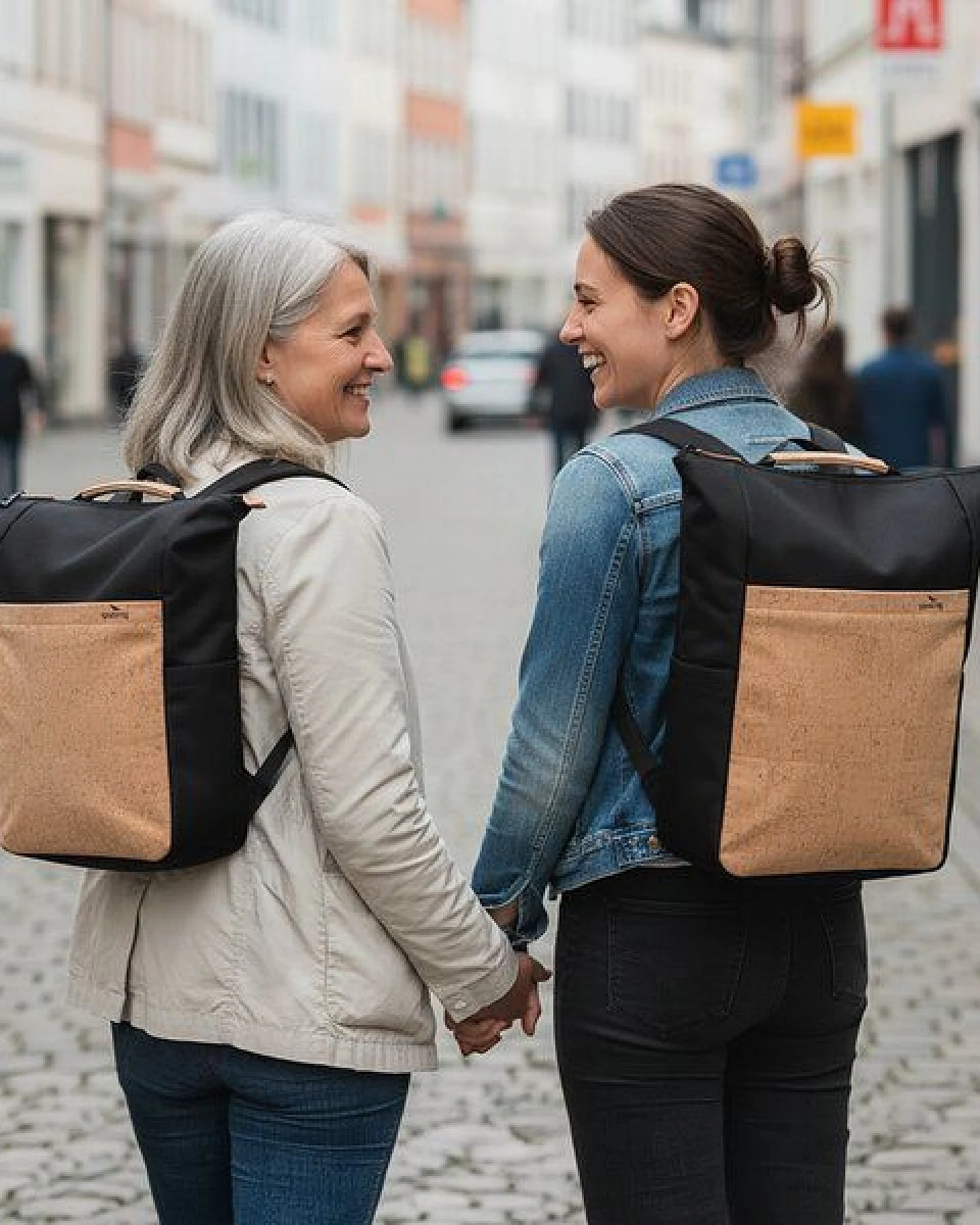 Sperling 2-in-1 Rucksack "Triple" aus recyceltem PET & Kork – Ansicht 2
