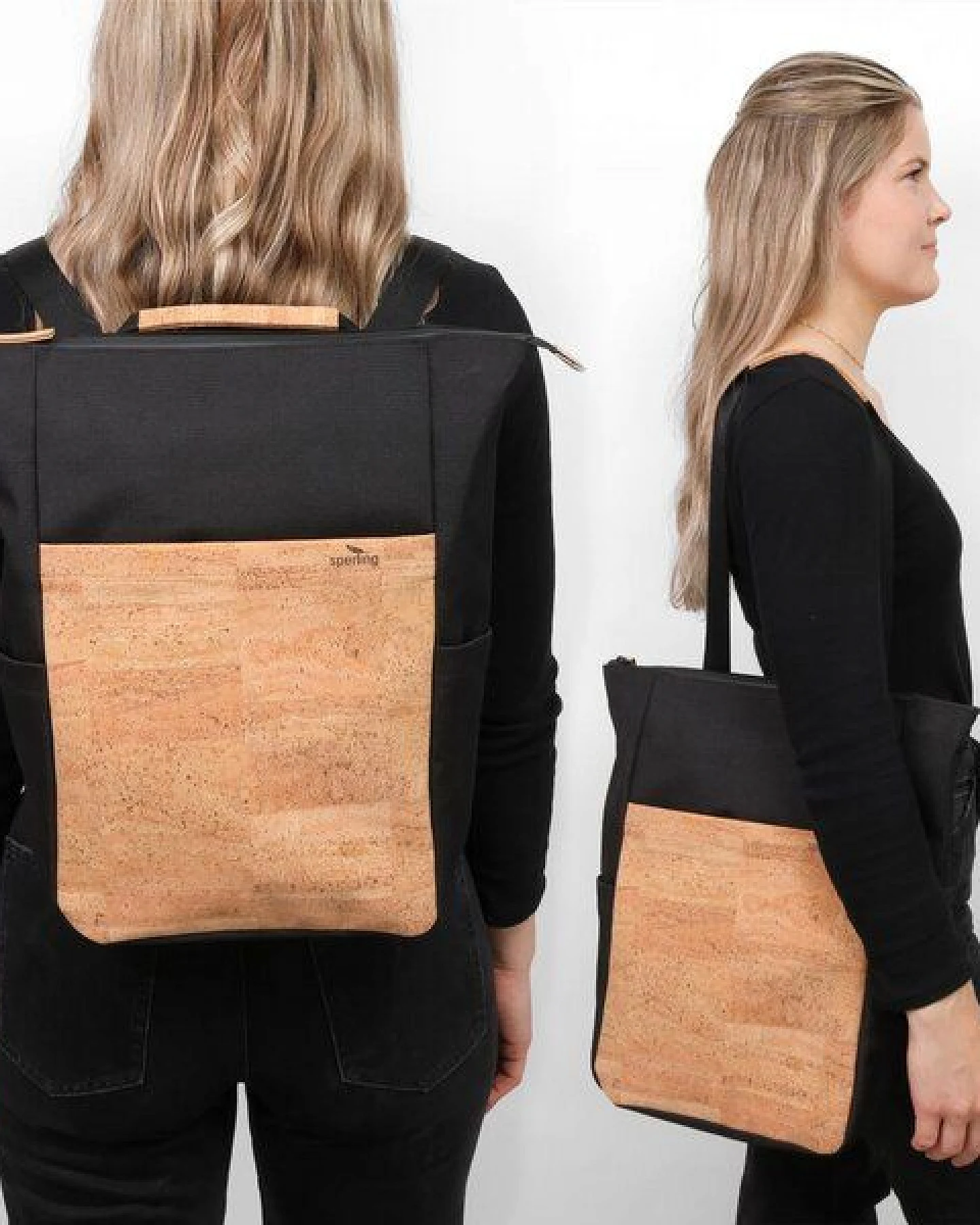 Sperling 2-in-1 Rucksack "Triple" aus recyceltem PET & Kork – Ansicht 4