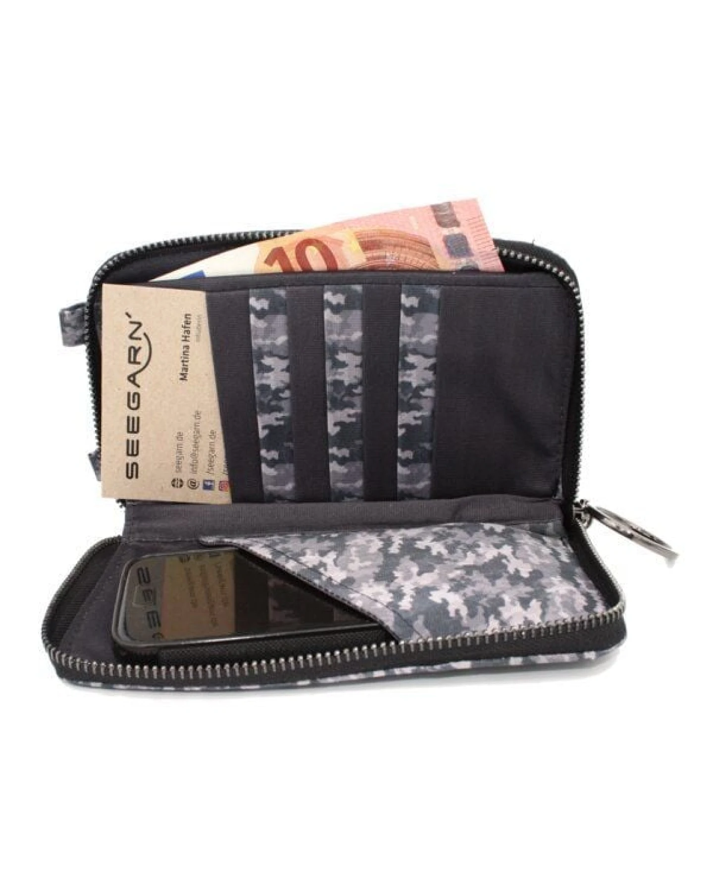 Seegarn-Täschle / 2in1 Handy-Tasche und Geldbeutel (MB11) – Ansicht 4