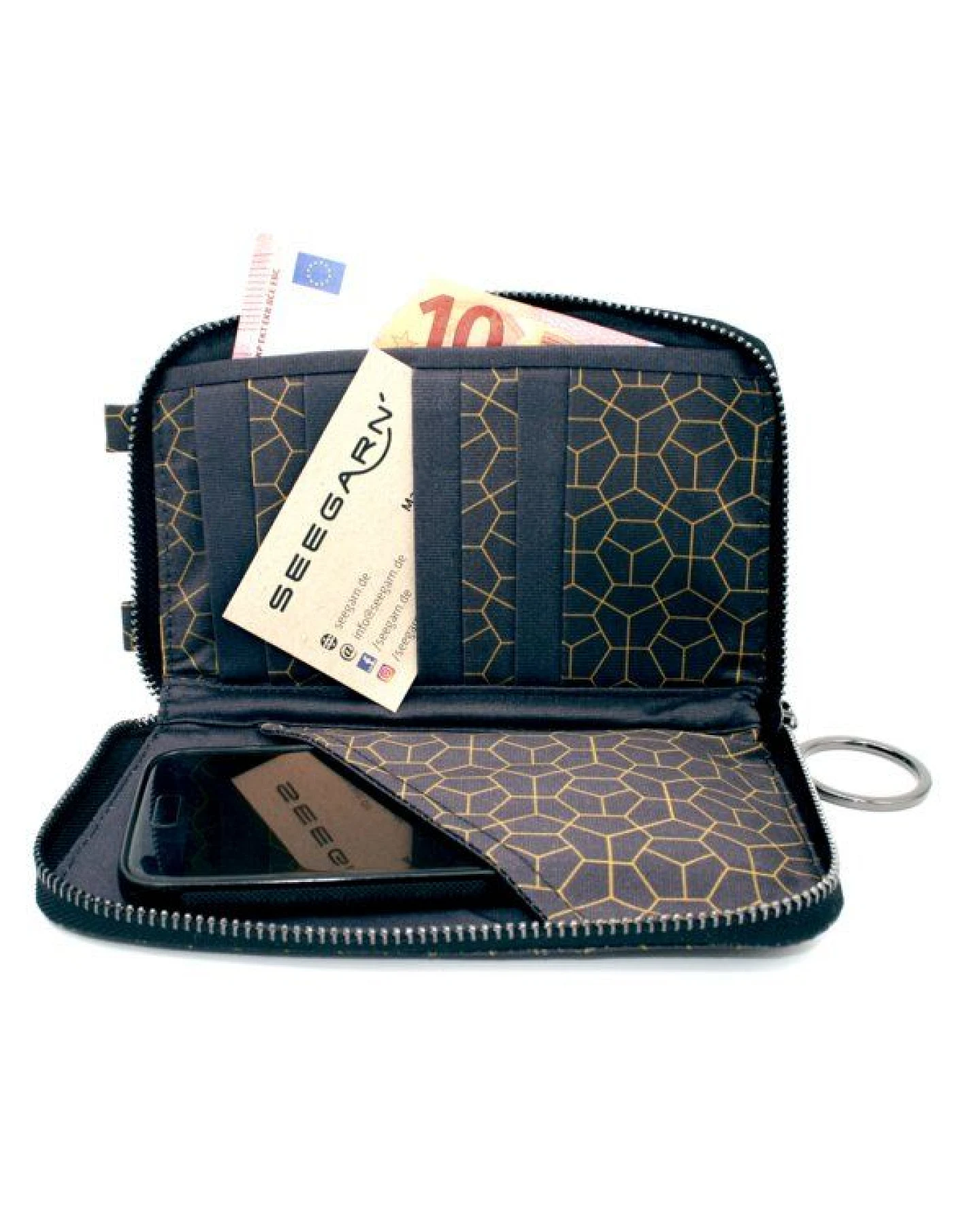 Seegarn-Täschle / 2in1 Handy-Tasche und Geldbeutel (MB36) – Ansicht 4