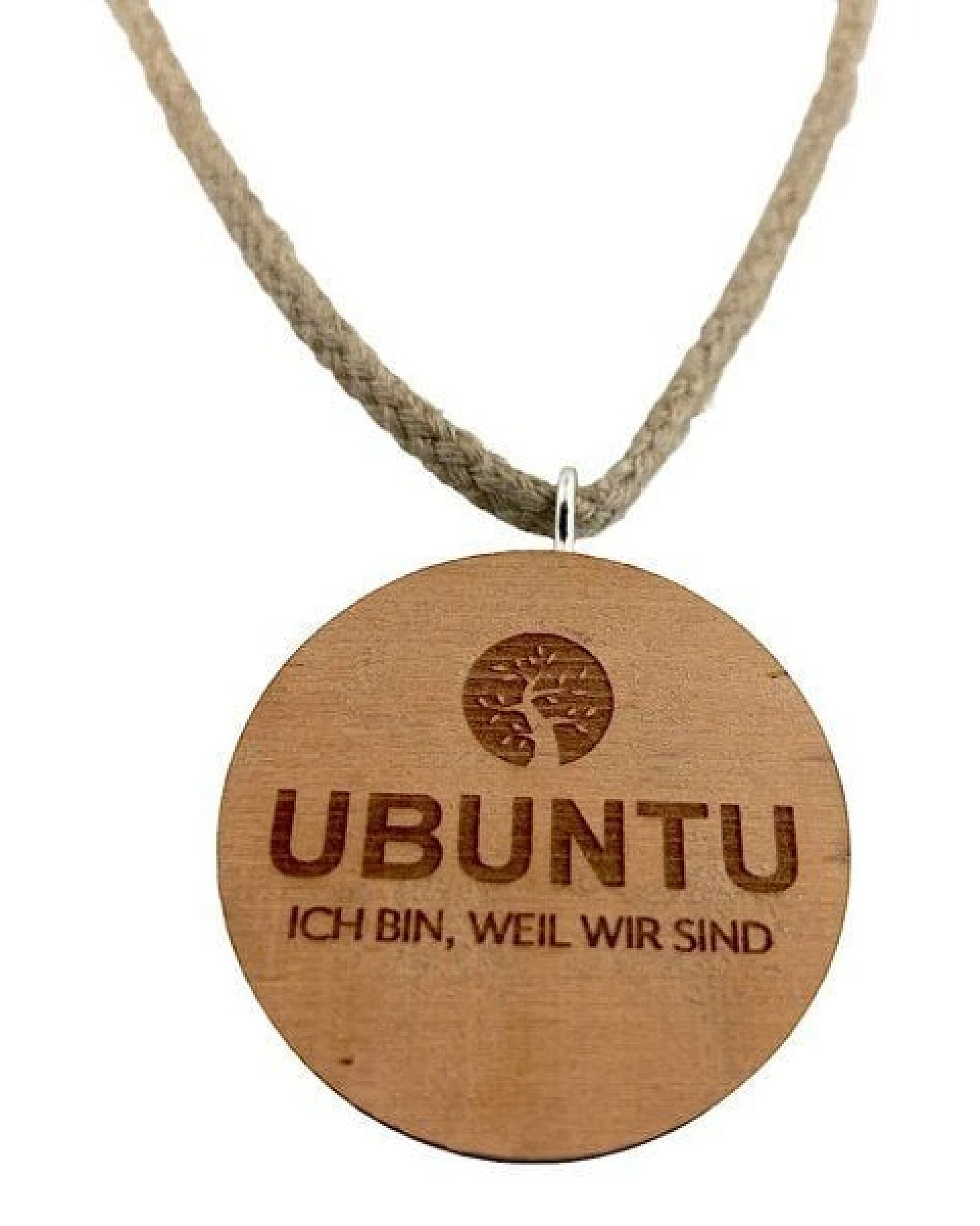 Ubuntu Tree Halskette - Recyceltes Altholz & Hanf - Maishameanslife – Ansicht 3