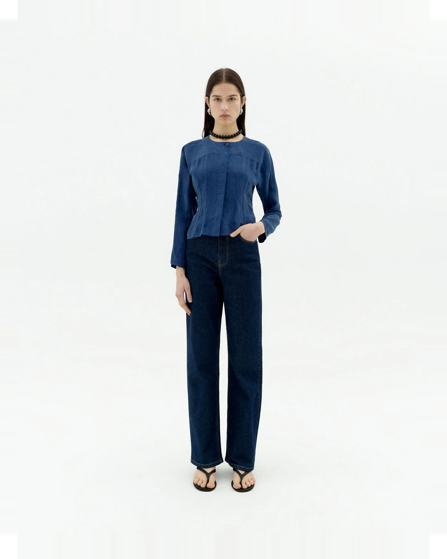 Thinking MU Damen vegan Hemd Briana Blau – Ansicht 2