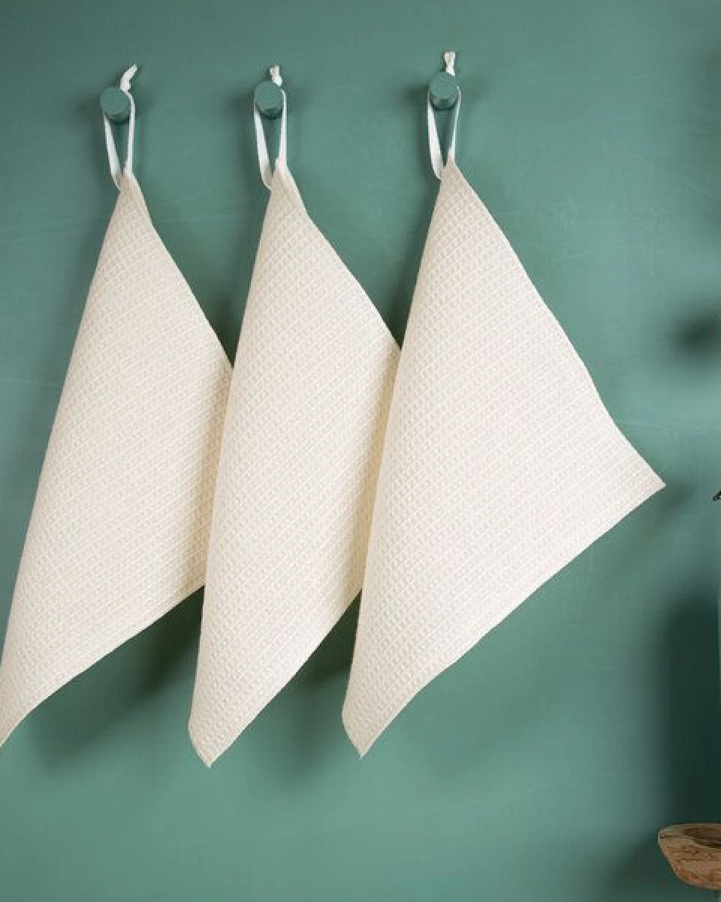 nahtur-design 3er Set Putzlappen aus Halbleinen Waffelpiquée – Ansicht 3
