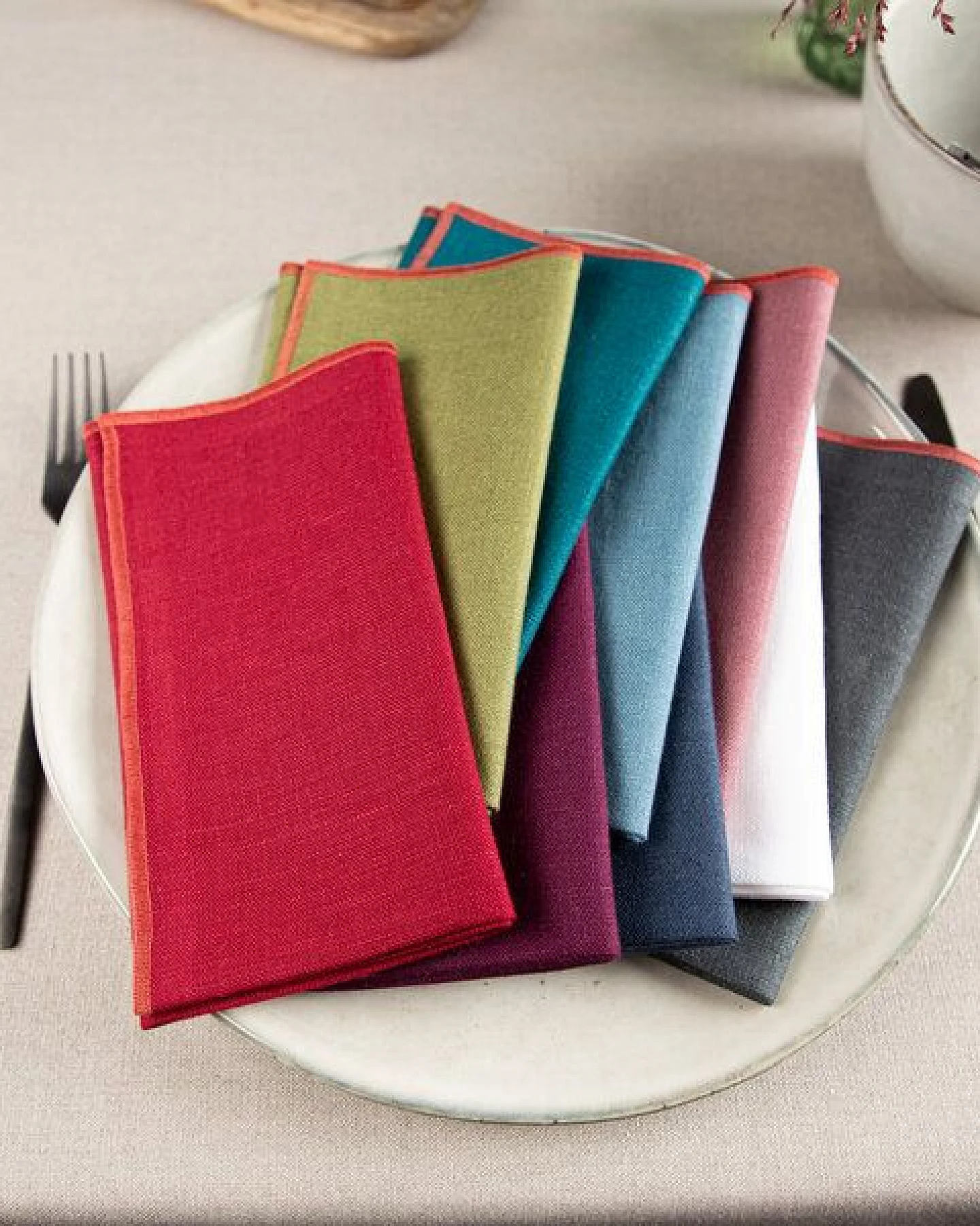 nahtur-design Leinenservietten 8er Set, 100% Leinen – Ansicht 2