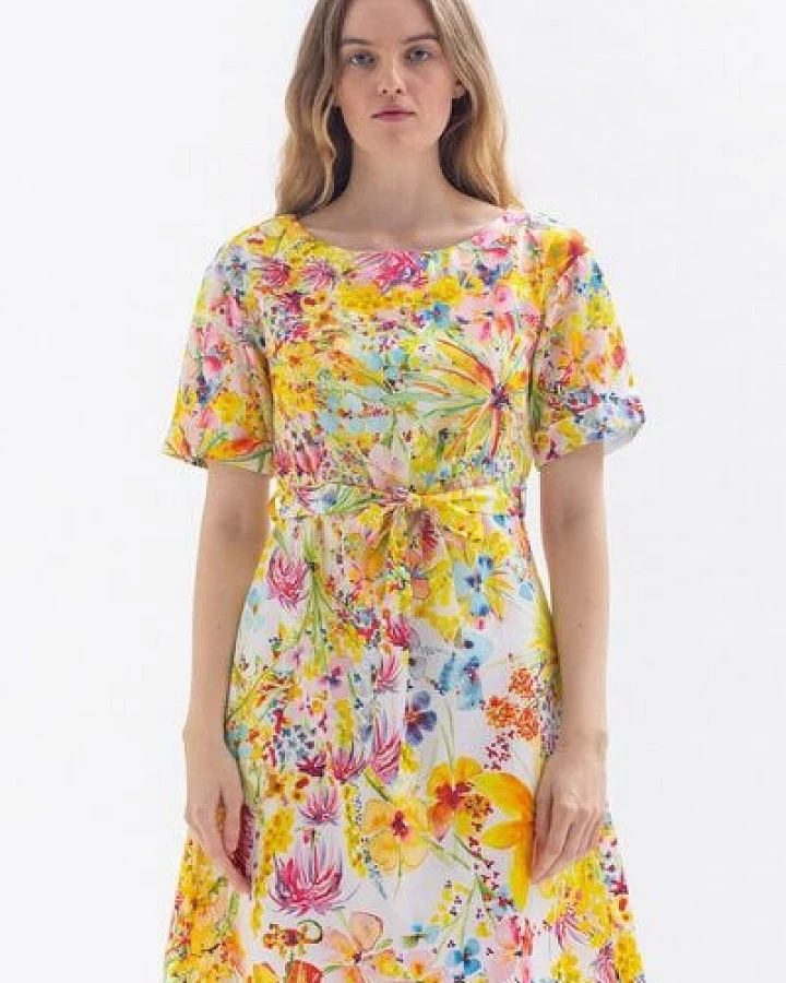 Studio Hertzberg Blumenkleid "SAA-MIRA" aus Bio Baumwolle & Lyocell
