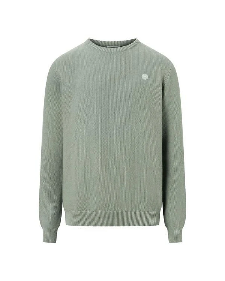 KnowledgeCotton Apparel Strickpullover - FIELD pique badge - aus Bio-Baumwolle