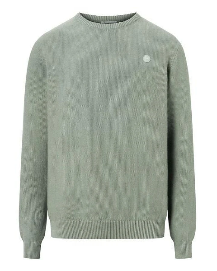 KnowledgeCotton Apparel Strickpullover - FIELD pique badge - aus Bio-Baumwolle