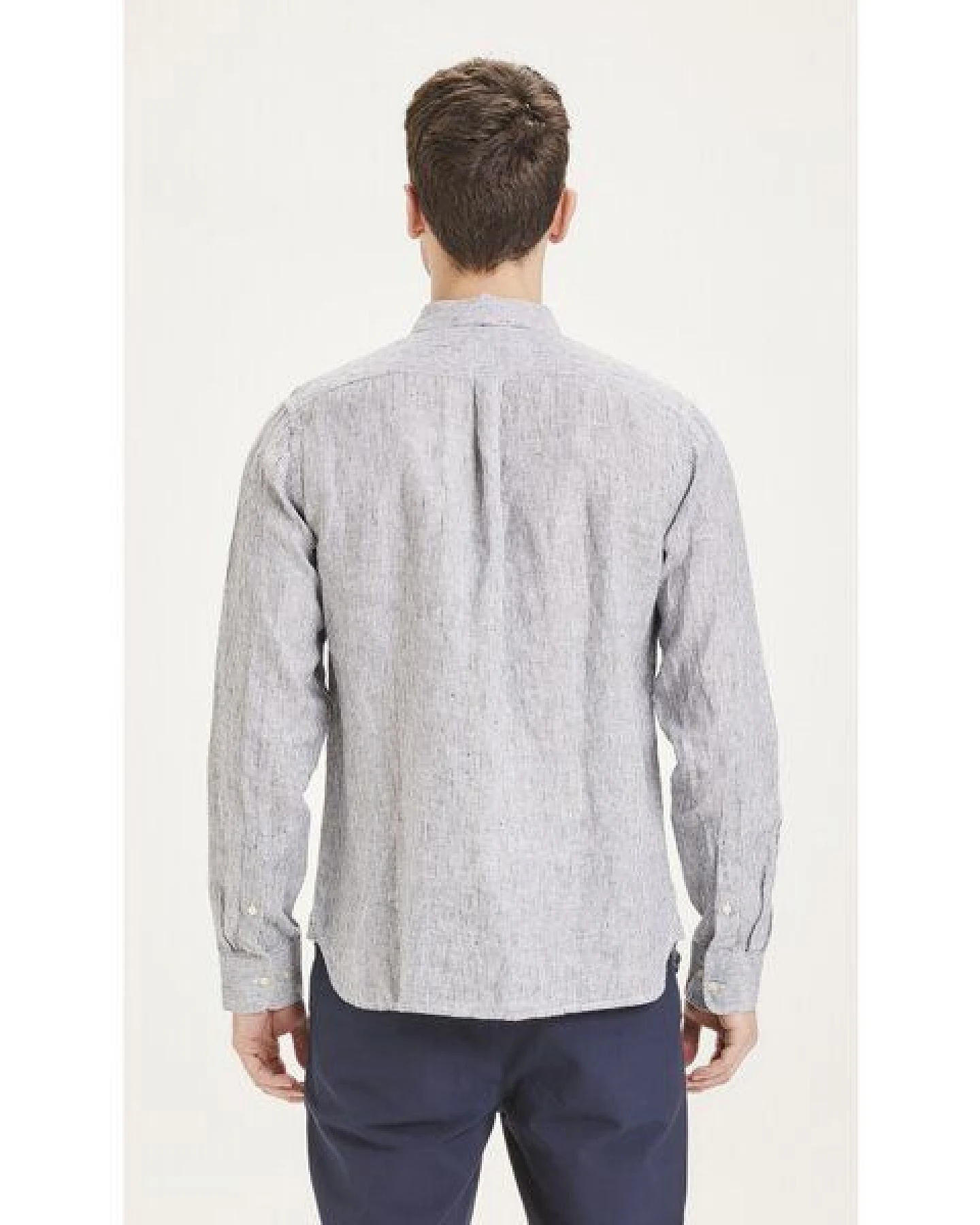 KnowledgeCotton Apparel Leinenhemd - LARCH LS striped linen – Ansicht 3